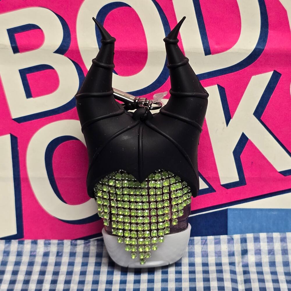BBW Disney Maleficent Bling Glow In The Dark Pocketbac Holder Keychain
